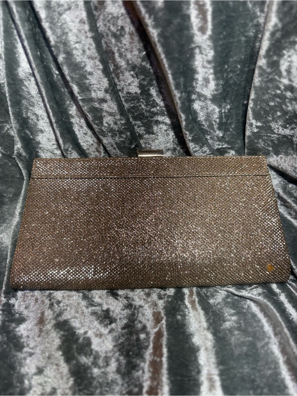 Elegant Rhinestone Evening Clutch in Bronze - Picture 3 of 9